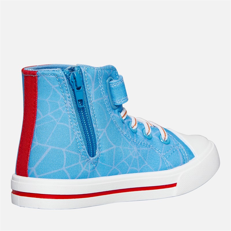 Spiderman Infant Boys Hi Top Trainers Blue/Multi