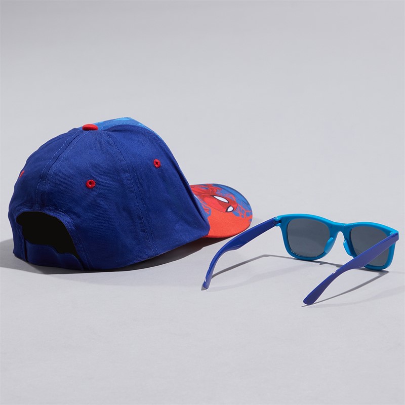Spiderman Boys Two Piece Cap And Sunglasses Set Multi