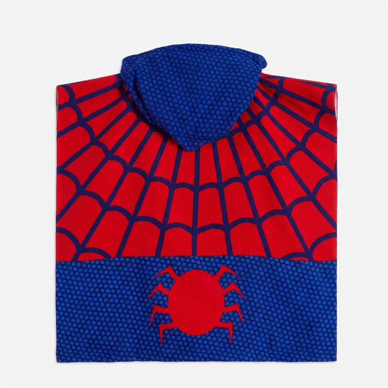 Spiderman Kids Microfiber Poncho Towel Multi