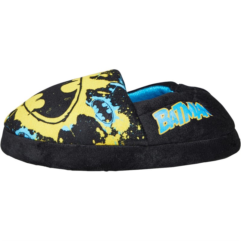 BATMAN Boys Batman Slippers Black