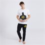 BATMAN Mens Pyjama Set White Black