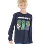 MINECRAFT T-shirt à manches longues Garçon Noir Bleu Marine