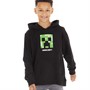 MINECRAFT Boys Creeper Face Hoodie Black