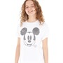 MINECRAFT Girls Mickey Mouse Metallic Face T-Shirt White