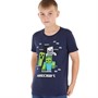 MINECRAFT Boys Busting Out T-Shirt Navy