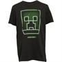 MINECRAFT Boys Glow In The Dark T-Shirt Black