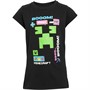MINECRAFT Girls T-Shirt Black