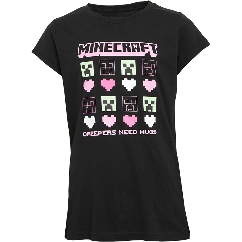 Buy MINECRAFT Girls T-Shirt Black