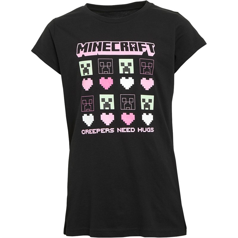 Minecraft Toys Minecraft T Shirt For Girls | Kids Kitty Front Character Tie Pink Gamer Tee