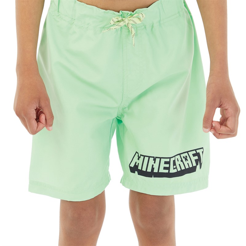 Buy MINECRAFT Boys Rafe Swim Shorts Green Ash