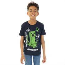 MINECRAFT T-shirt Rue Enfant Bleu saphir Foncé