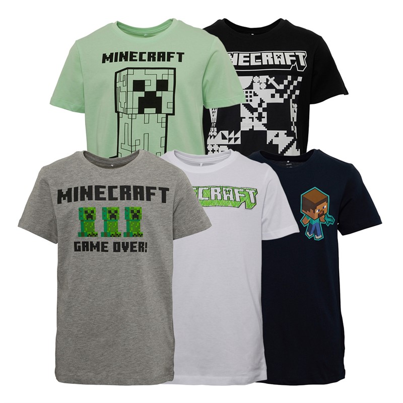 MINECRAFT Kinderen Ruddi Vijf-Pack T-shirts Meerdere 5