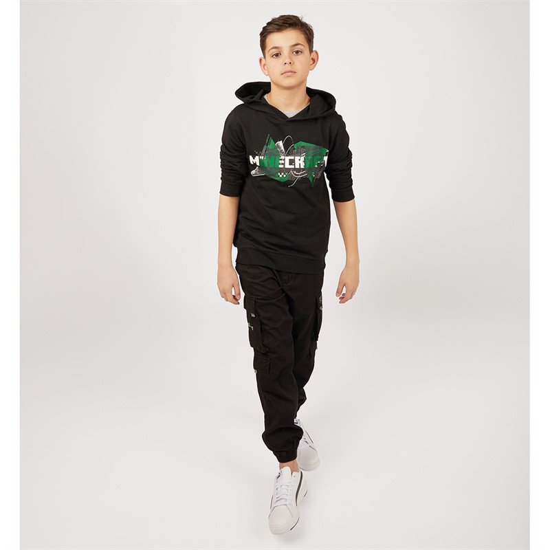 MINECRAFT Sweats à Capuche Rudo Enfants Noir