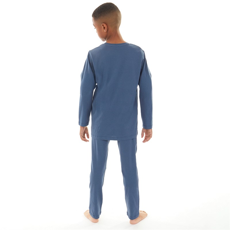 MINECRAFT Boys Marries Long Sleeve Pyjama Set Dark Denim