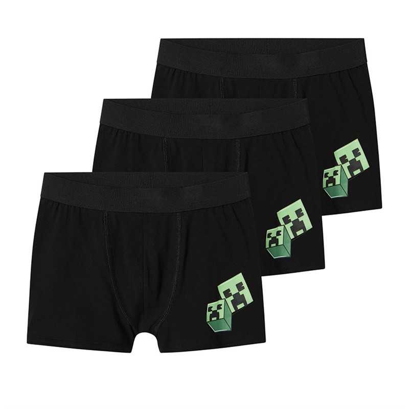 MINECRAFT Boys Manton Three Pack Boxers Black