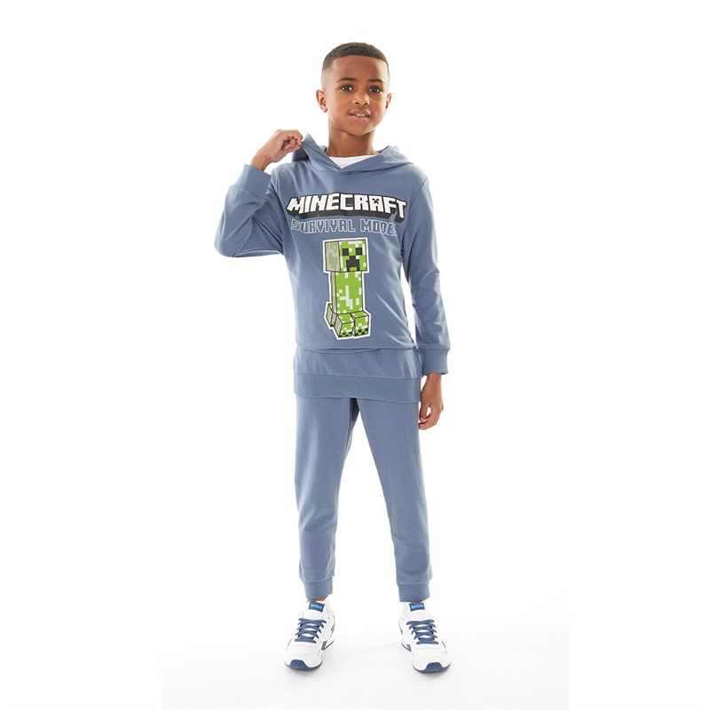 MINECRAFT Boys Mal Minecraft Three Piece Hoodie T-Shirt And Joggers Tracksuit Set China Blue