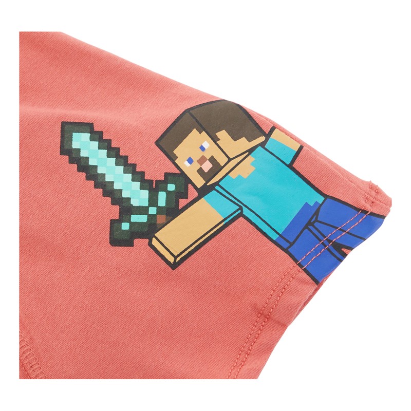 MINECRAFT Junge Boxershorts Zwei Pack Teal/Rot