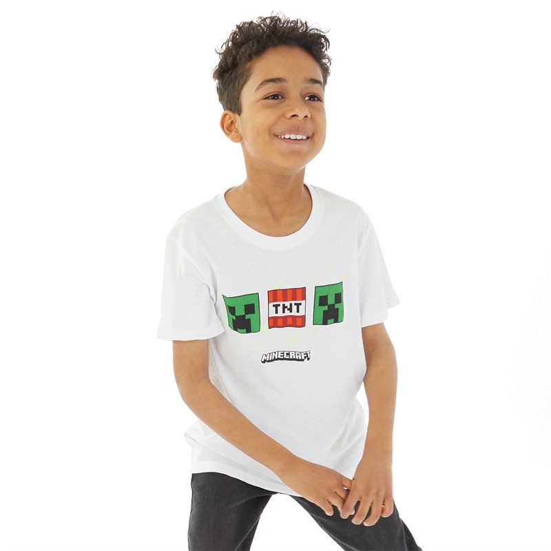 MINECRAFT Drenge T-shirts Hvid