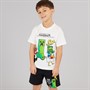 Minecraft Boys T-shirt And Shorts Co-ord Set White/Black