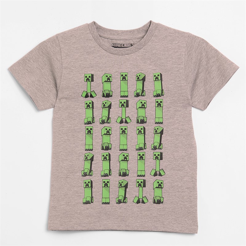 Minecraft Boys Three Pack T-Shirts Set Sky Grey/Blue