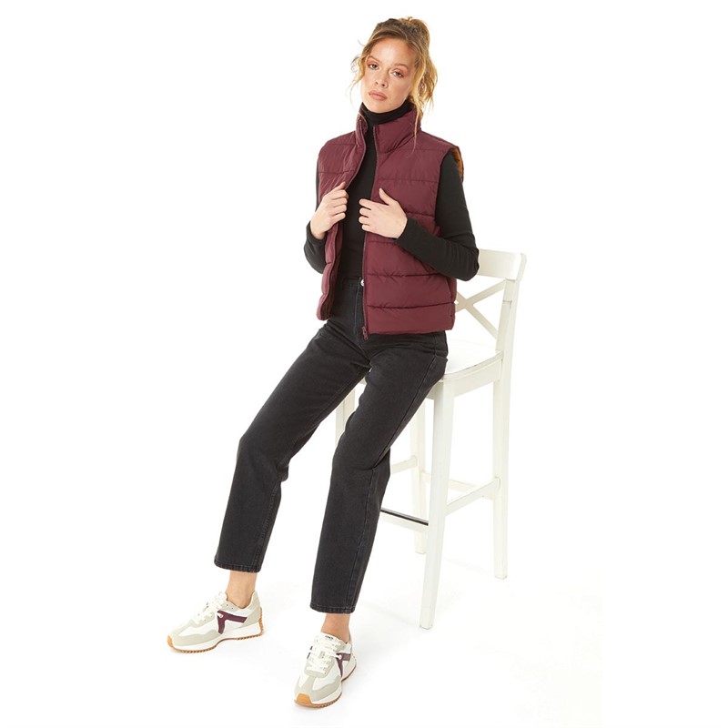 Noisy May Womens Marcus Gilet Windsor Wine
