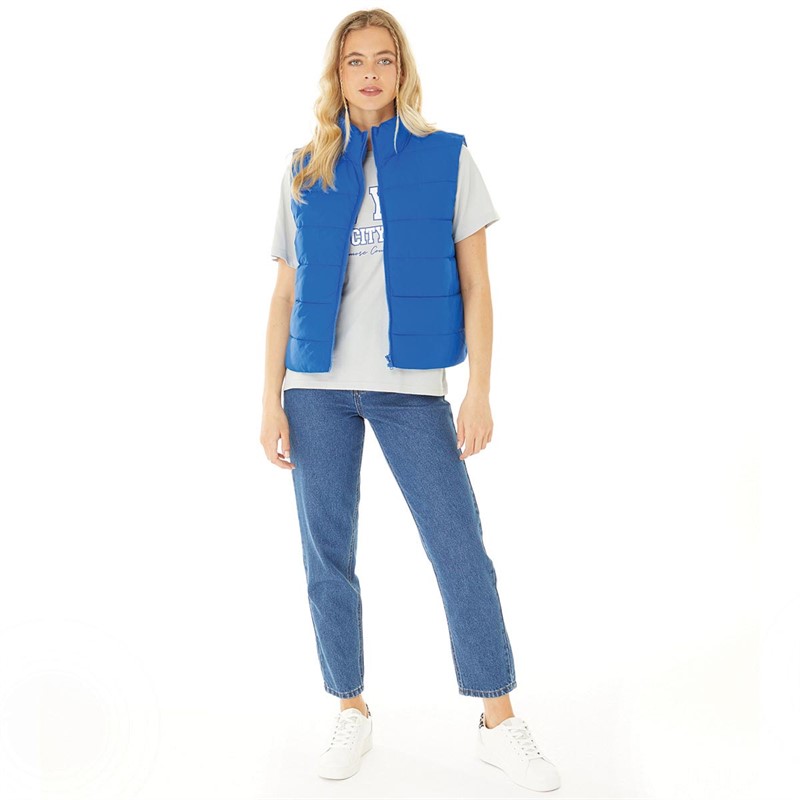 Noisy May Womens Marcus Gilet Princess Blue