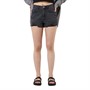 Noisy May Womens Drew High Waisted Festival Denim Shorts Black Denim