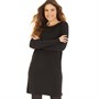 Noisy May Womens Jordan Colla Long Sleeve Boxy Dress Black
