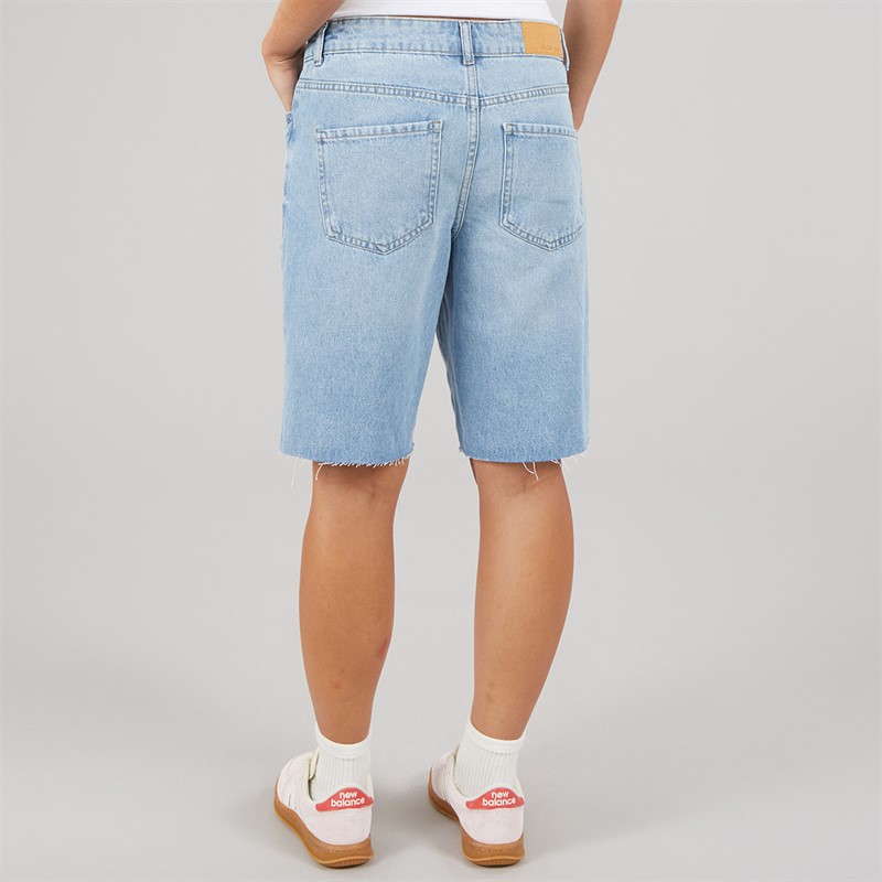 Noisy May Dame Holla Denim Shorts Light Blue Denim