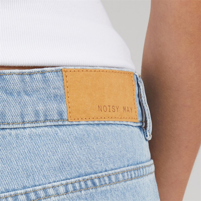 Noisy May Dame Holla Denim Shorts Light Blue Denim