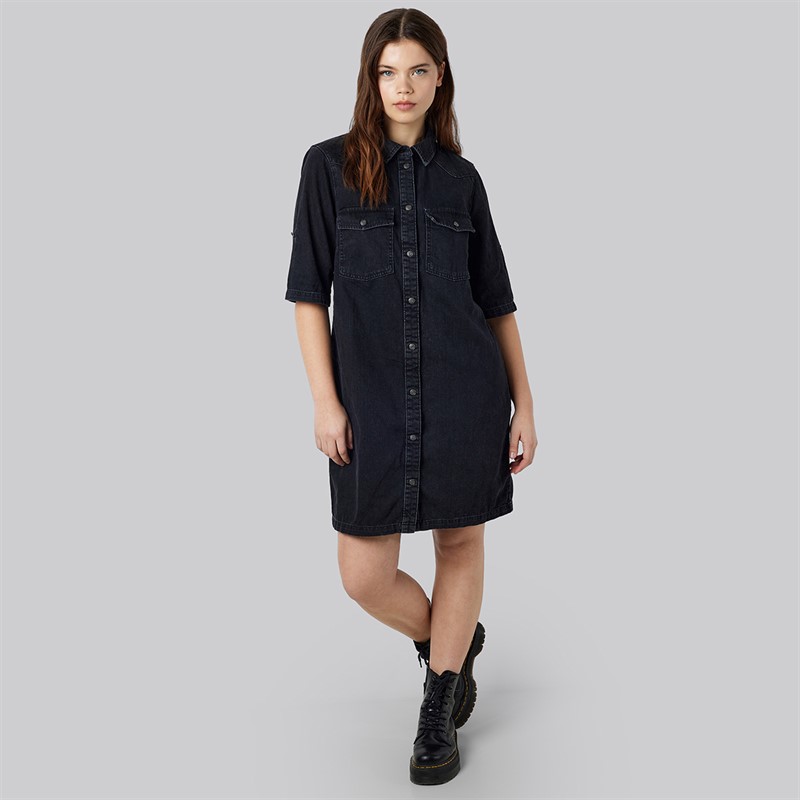 Noisy May Dame Signe Denim Kjole Sort