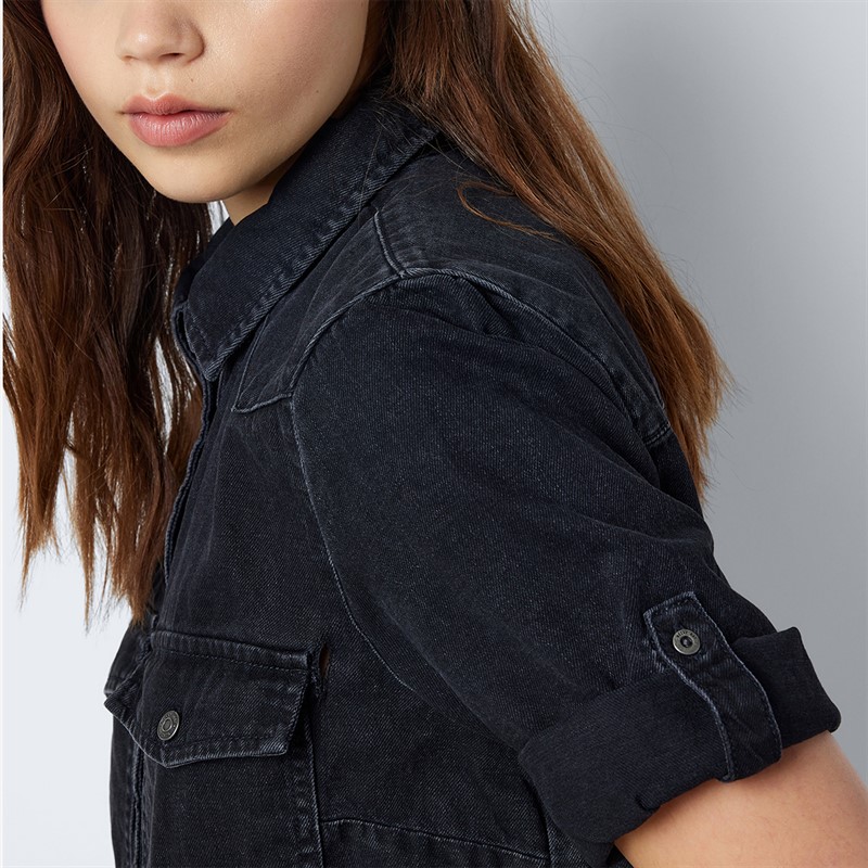 Noisy May Dame Signe Denim Kjole Sort