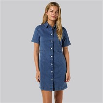 Noisy May Dame slim denim kjole Medium Blue Denim