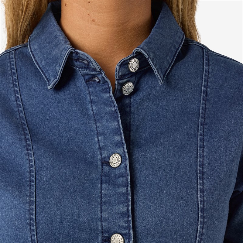 Noisy May Dame slim denim kjole Medium Blue Denim