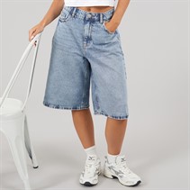 Noisy May Womens Mindie Bermuda Shorts Light Blue Denim