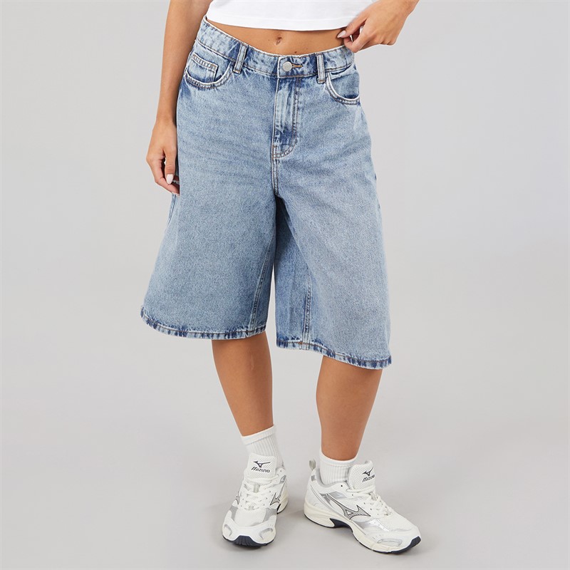 Noisy May Dame Mindie Bermuda Shorts Light Blue Denim