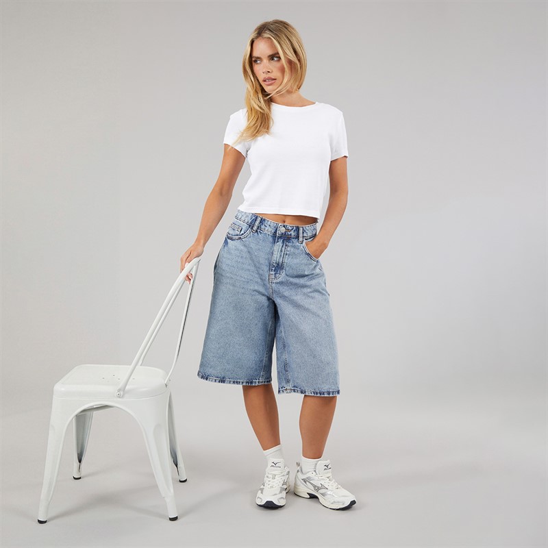 Noisy May Dame Mindie Bermuda Shorts Light Blue Denim