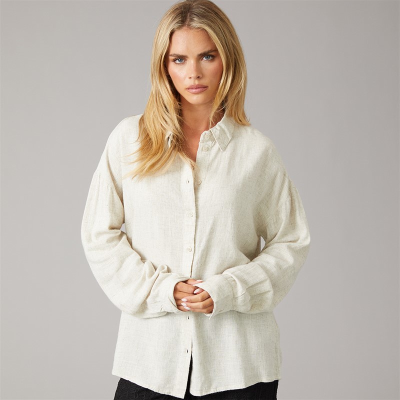 Noisy May Womens Leilani Shirt Natural