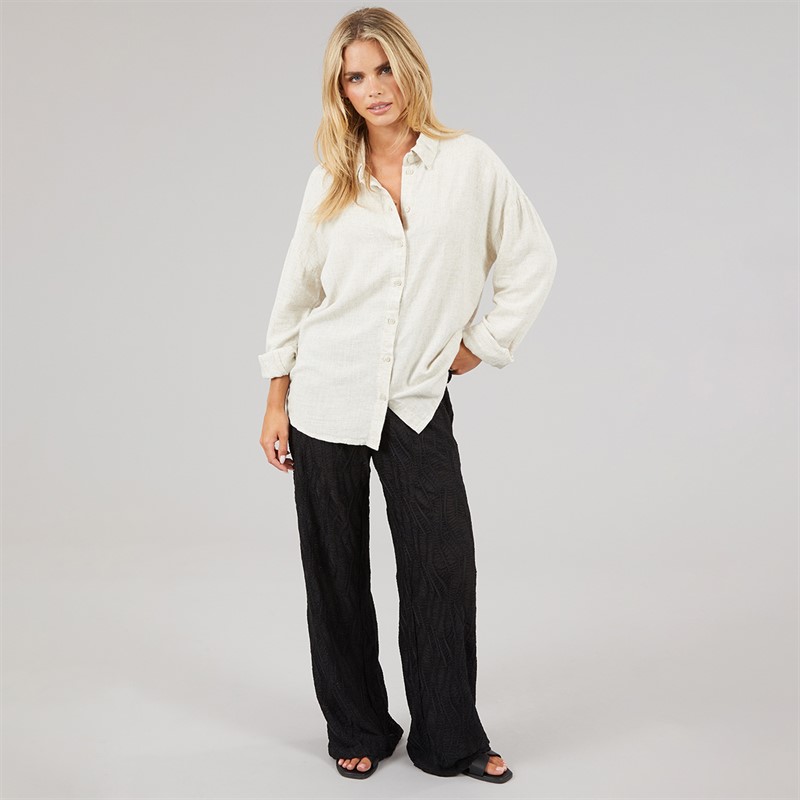 Noisy May Womens Leilani Shirt Natural