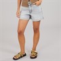 Noisy May Womens High Waist Denim Shorts Light Grey Denim