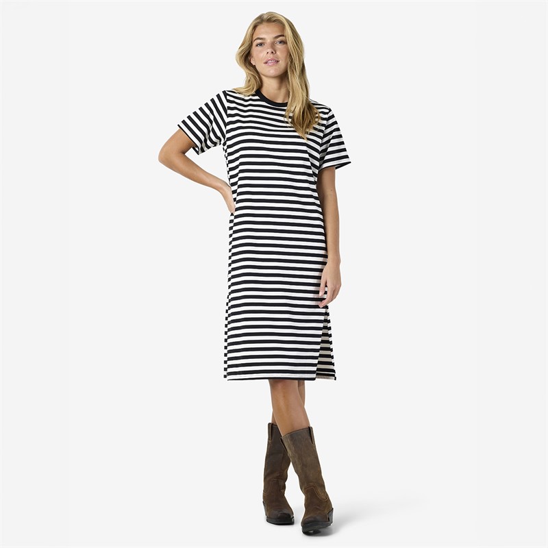 Noisy May Womens Stripe Mini Dress Black