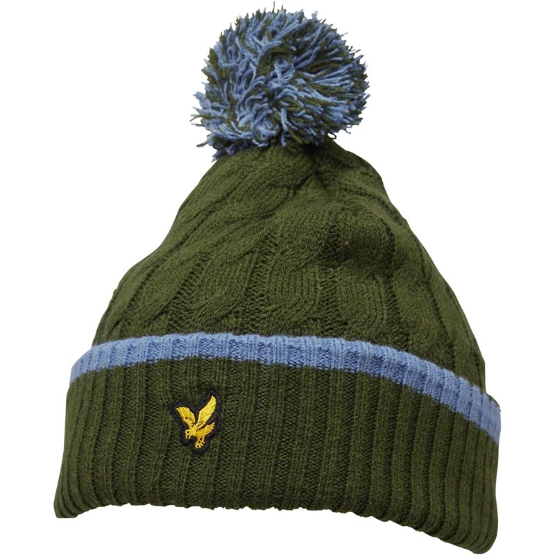 boys green bobble hat