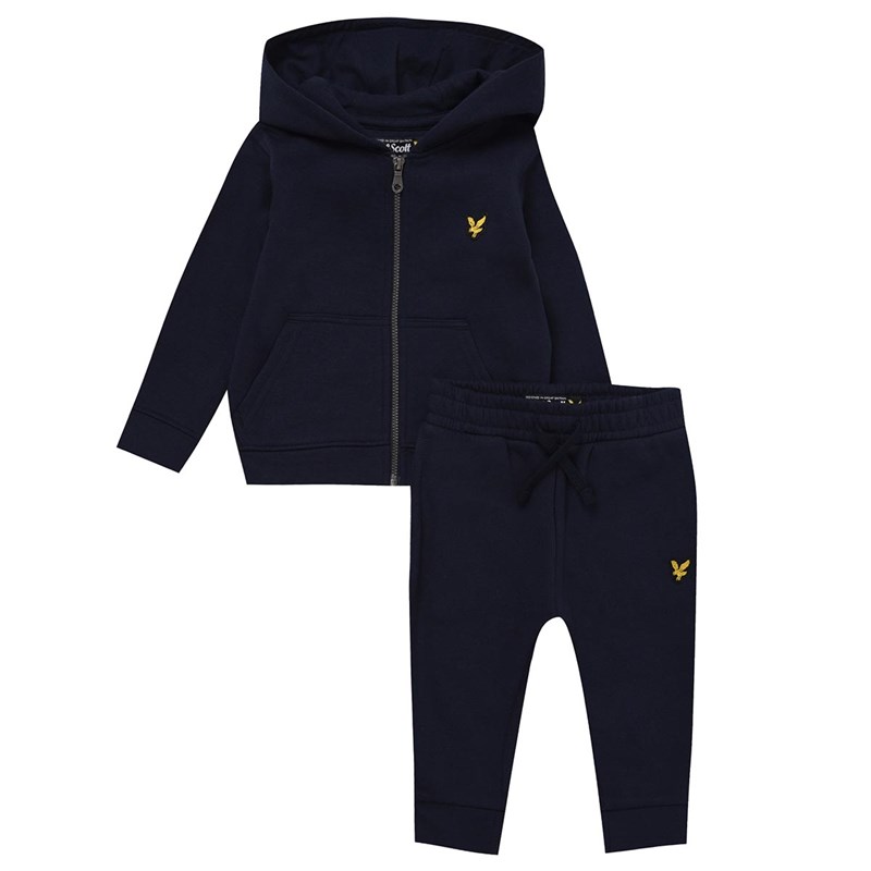 Buy Lyle And Scott Baby Boys Zip Hoodie & Sweat Pants Set Navy Blazer
