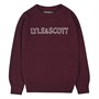 Lyle And Scott Junior Block Logo Pullover mit Rundhalsausschnitt Burgunderrot