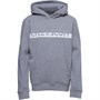 Lyle And Scott Junior Block Logo OTH Hoodie Gemeleerd Middelgrijs