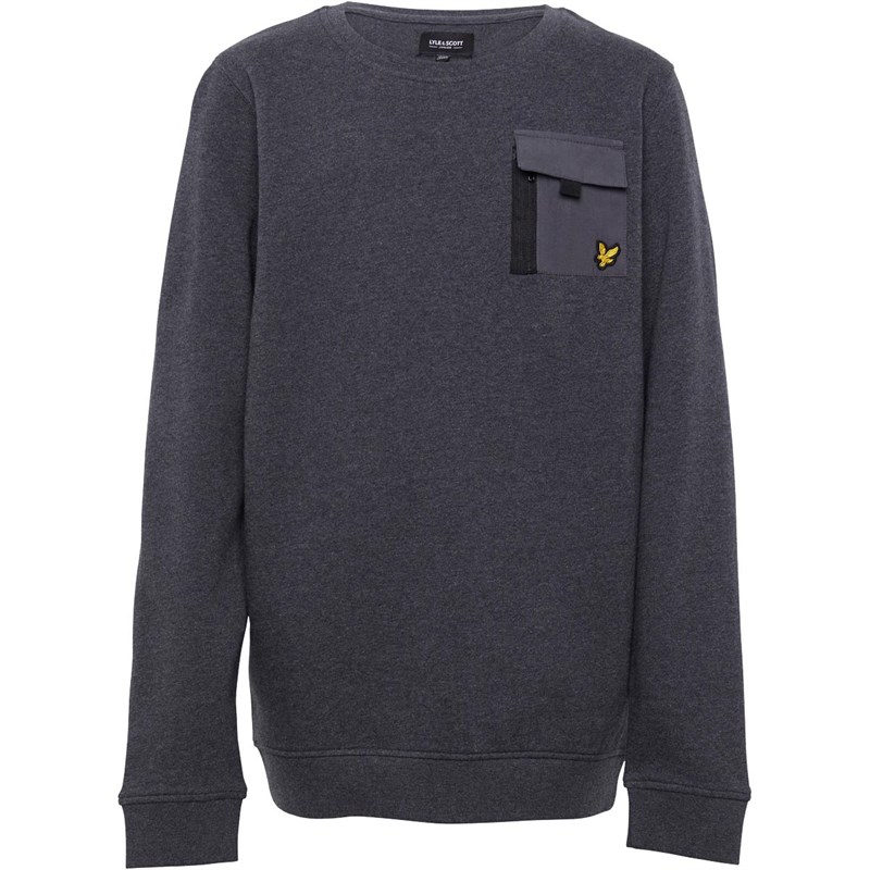 charcoal grey crew neck sweatshirt