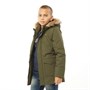 Lyle And Scott Boys Winter Weight Micro Fleece Lined Parka Jacket Army Green