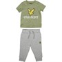 Lyle And Scott Baby Eagle Logo T-Shirt And Joggers Set Oil Green