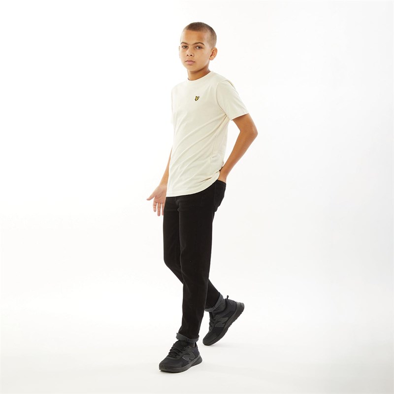 Lyle And Scott Boys Classic T-Shirt Seashell White Marl