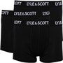 Lyle And Scott Drenge 3X Waterfall Boxer shorts Sort